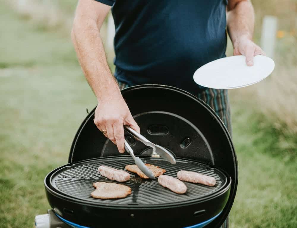grilling on a small smokeless hot plate